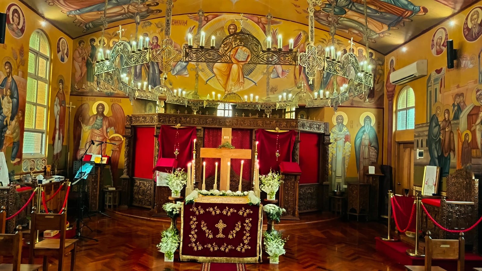Serbian Orthodox Church of St John the Baptist in Wollongong during Good Friday service